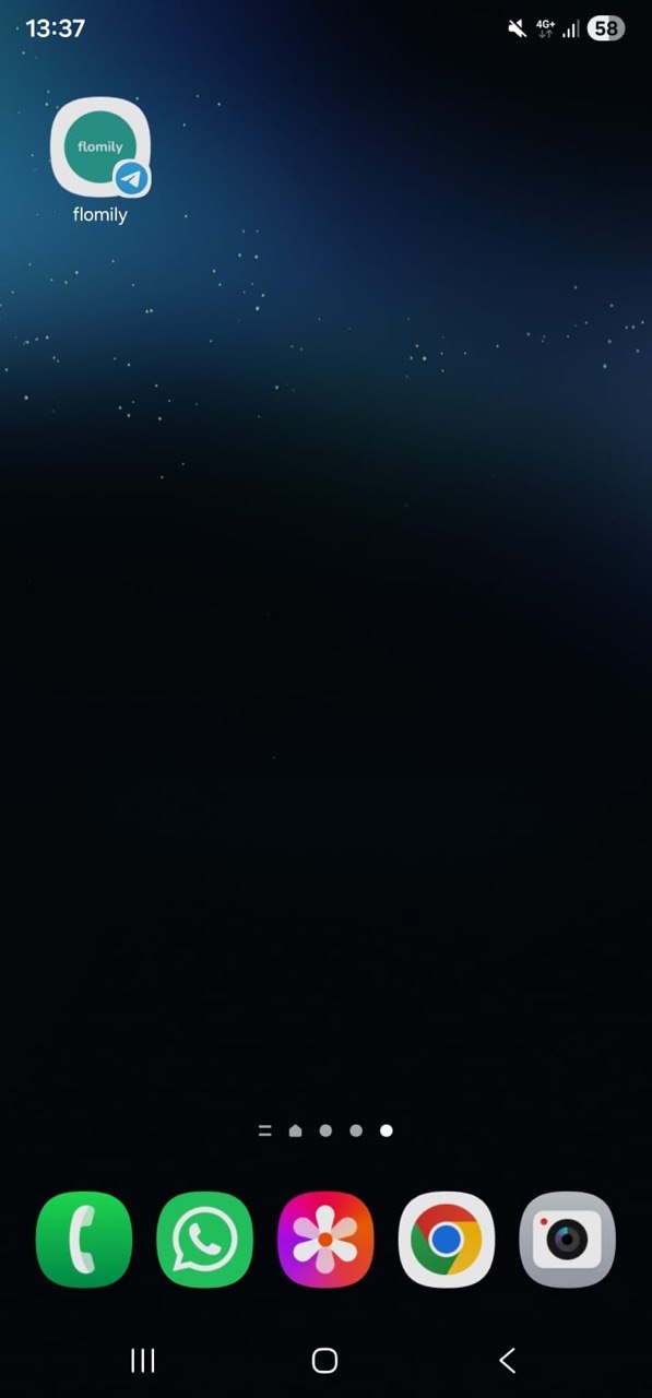 flomily auf dem Android Homescreen